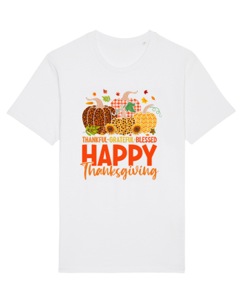 Thankful Grateful Blessed White