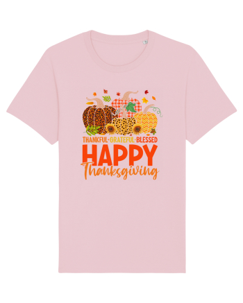 Thankful Grateful Blessed Cotton Pink