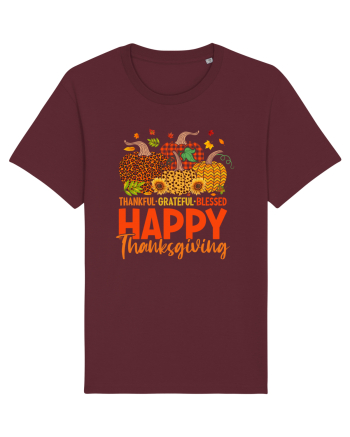 Thankful Grateful Blessed Burgundy