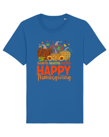 Thankful Grateful Blessed Royal Blue