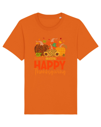Thankful Grateful Blessed Bright Orange
