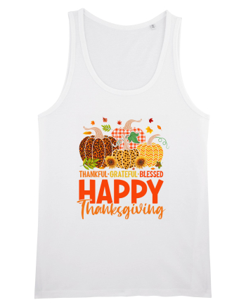 Thankful Grateful Blessed White