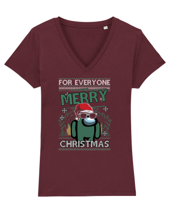 Merry Christmas Among Us Burgundy