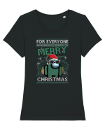 Merry Christmas Among Us Tricou mânecă scurtă guler larg fitted Damă Expresser