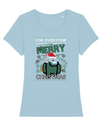 Merry Christmas Among Us Sky Blue