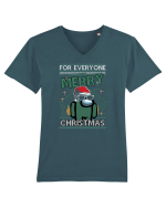 Merry Christmas Among Us Tricou mânecă scurtă guler V Bărbat Presenter