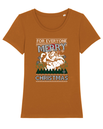 Merry Christmas Anime Style Goku Roasted Orange