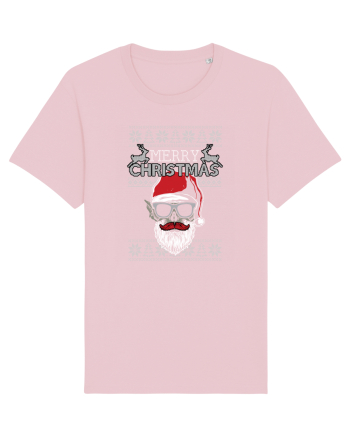 Merry Christmas Badass Santa Cotton Pink