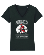 Merry Christmas For Konoha Tricou mânecă scurtă guler V Damă Evoker