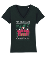 Merry Christmas For Squid Game Tricou mânecă scurtă guler V Damă Evoker