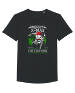 Merry Christmas Lamberjack Tricou mânecă scurtă guler larg Bărbat Skater