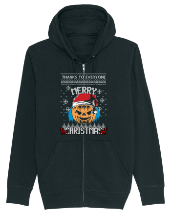 Merry Christmas Pumpkin Black