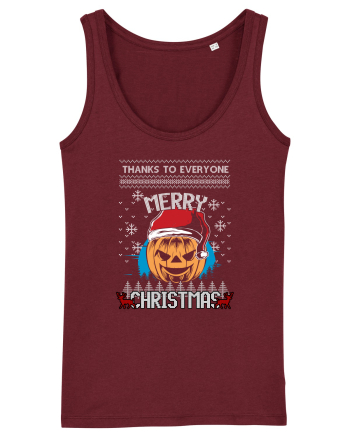 Merry Christmas Pumpkin Burgundy