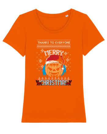 Merry Christmas Pumpkin Bright Orange