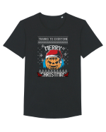 Merry Christmas Pumpkin Tricou mânecă scurtă guler larg Bărbat Skater