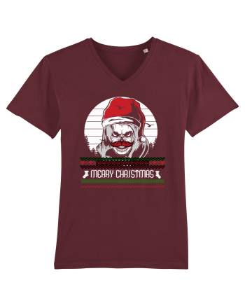 Merry Christmas Skull Burgundy