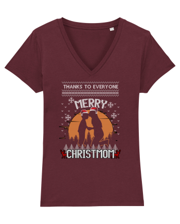 Merry Christmom Burgundy