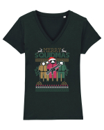 Merry Squidmas Tricou mânecă scurtă guler V Damă Evoker