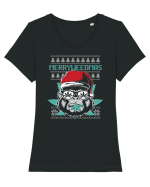 Merry Weedmas Ape Tricou mânecă scurtă guler larg fitted Damă Expresser