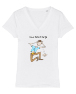 Mi-a picat fața Tricou mânecă scurtă guler V Damă Evoker