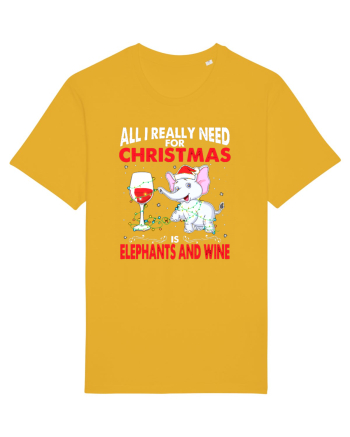 All I Really Need For Christmas Is Elephants And Wine Spectra Yellow