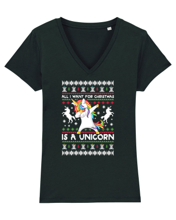 All I Want For Christmas Is A Unicorn Black