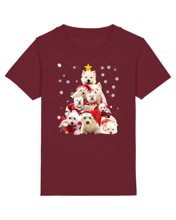 Bishon Christmas Tree Burgundy