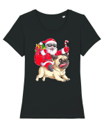 Bulldogsanta Tricou mânecă scurtă guler larg fitted Damă Expresser