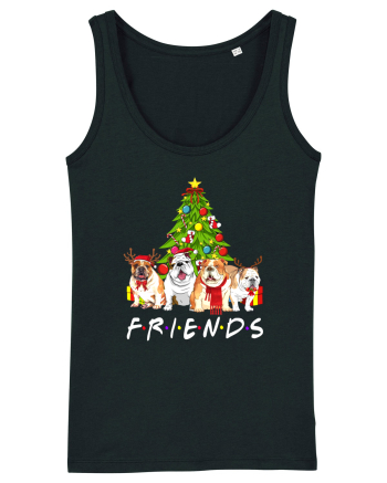 Christmas Bulldog Friends Black