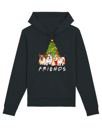 Christmas Bulldog Friends Black