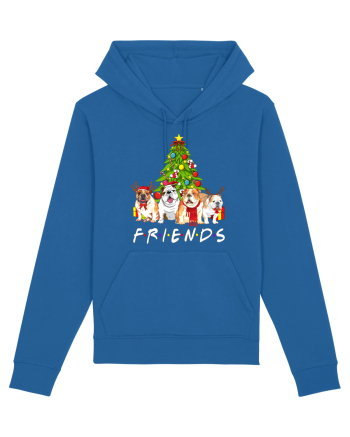 Christmas Bulldog Friends Royal Blue