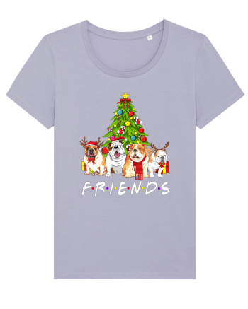 Christmas Bulldog Friends Lavender