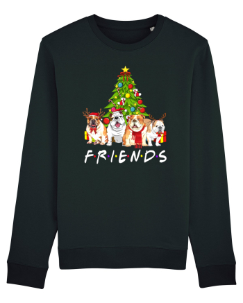 Christmas Bulldog Friends Black