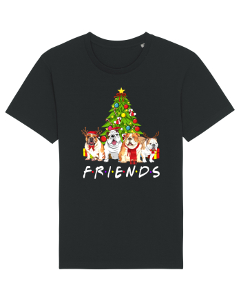 Christmas Bulldog Friends Black