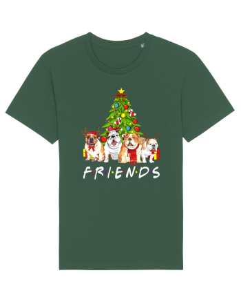 Christmas Bulldog Friends Bottle Green