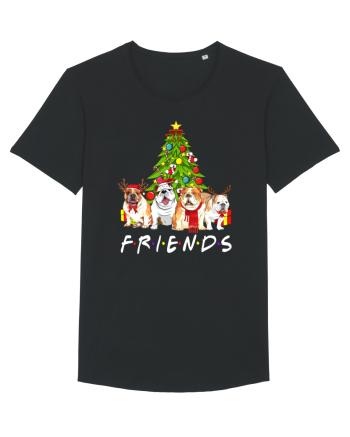 Christmas Bulldog Friends Black