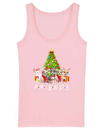 Christmas Chihuahua Friends Cotton Pink