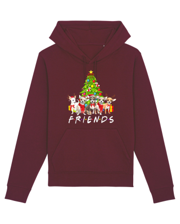 Christmas Chihuahua Friends Burgundy