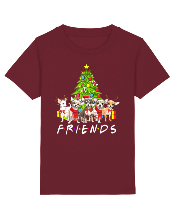 Christmas Chihuahua Friends Burgundy