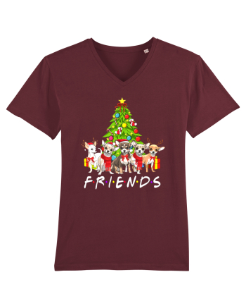 Christmas Chihuahua Friends Burgundy