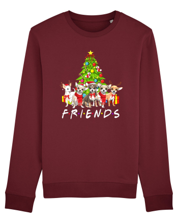 Christmas Chihuahua Friends Burgundy