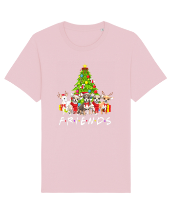 Christmas Chihuahua Friends Cotton Pink