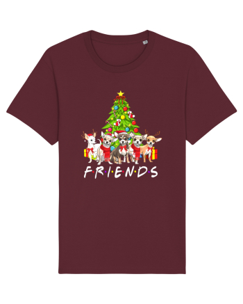 Christmas Chihuahua Friends Burgundy