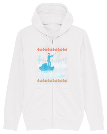 Christmas Fishing Time White