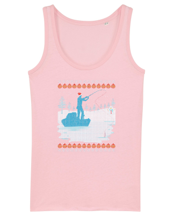 Christmas Fishing Time Cotton Pink