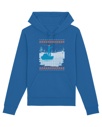 Christmas Fishing Time Royal Blue