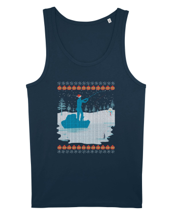 Christmas Fishing Time Navy