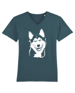 Happy husky Tricou mânecă scurtă guler V Bărbat Presenter