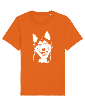 Happy husky Bright Orange