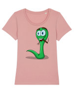 Șarpe fumător Tricou mânecă scurtă guler larg fitted Damă Expresser